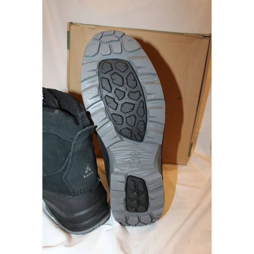 KAMIK EMPIRE LO MEN'S‎ WATERPROOF SUEDE BOOTS BLACK NIB SZ 14